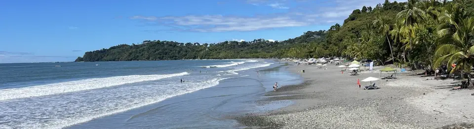 Panorama of Playa Espadilla in Manuel Antonio