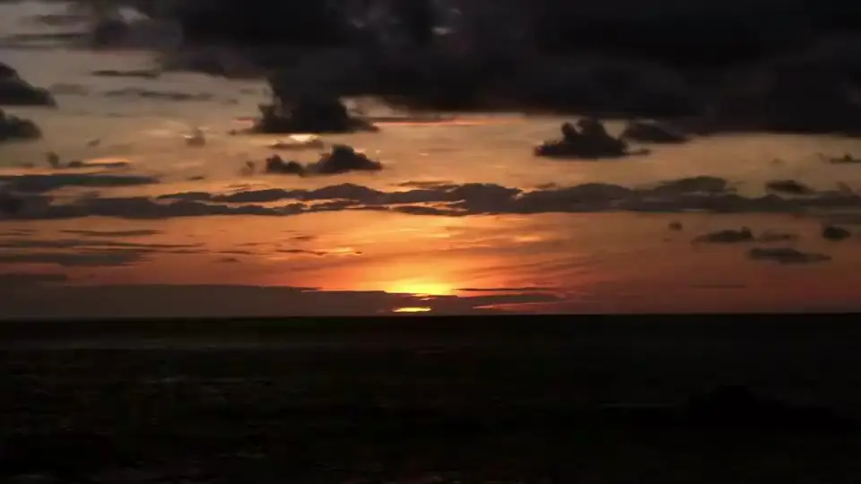 The sun setting into the Pacific